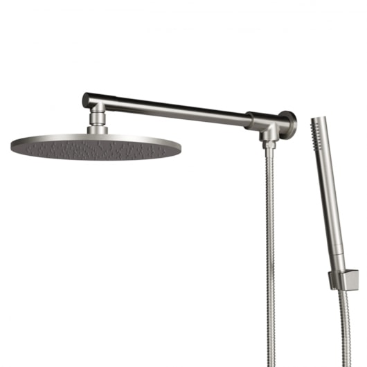 Chuveiro Articulado De Parede Com Desviador Metal Safira Grafite Escovado Fani - Imagem principal - 4c26d9d1-1cb0-43d9-beca-e98cd66b0aa3