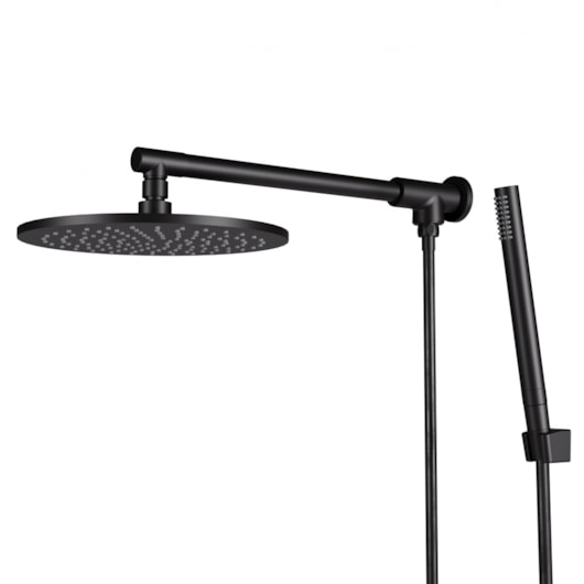 Chuveiro Articulado De Parede Com Desviador Metal Safira Preto Fosco Fani - Imagem principal - 49388f1a-55c4-46a0-8389-fb664a69259a