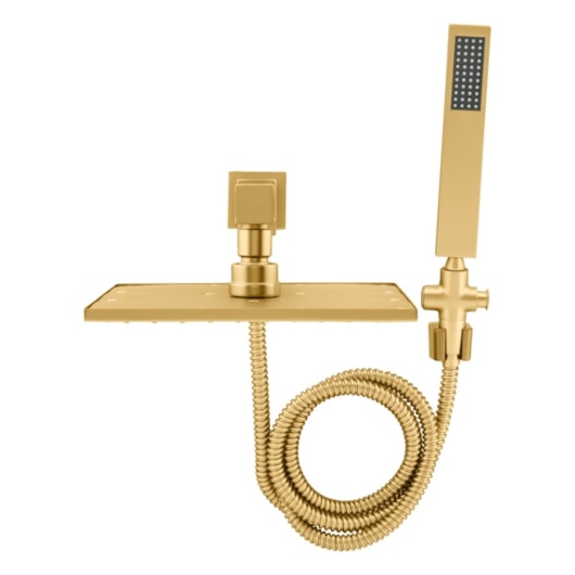 Chuveiro Articulado De Parede Com Desviador Versata 120 Fani Metais D'oro Vecchio - Imagem principal - 4d7328a5-e8d3-46e9-83d3-04f8f2954bea