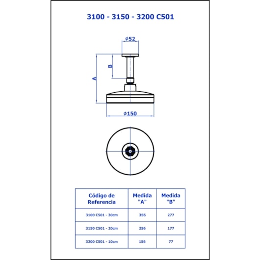 Chuveiro Articulado De Teto Metal Plus 501 30cm Preto Fosco Fani - Imagem principal - 994bbae5-1c0b-4501-a42f-85c2edc300ff