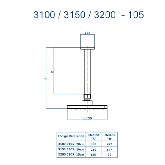 Chuveiro Articulado Hera  De Teto  Abs Cromado Fani - Imagem principal - fd1ede4b-de4d-405d-a335-f7af4d8ff828