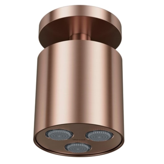 Chuveiro Com Arejador De Teto Crivo Cobre Escovado Mix&Match Docol - Imagem principal - 51b8e907-9668-44bd-8ad9-7d4dd433cd86