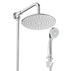 Chuveiro Com Desviador E Ducha Manual Life Cromado Roca 22cm