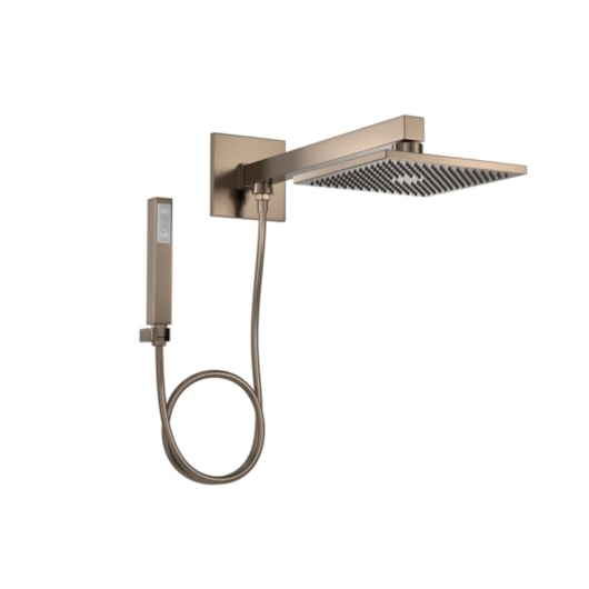 Chuveiro com Desviador E Ducha Manual Quadrada Corten Deca - Imagem principal - 7ebe55f9-4b19-42d5-9846-e92f66a3073c