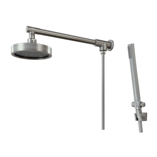 Chuveiro De Metal Articulado Com Desviador Mix Plus  Grafite Escovado Fani - Imagem principal - d7286b2b-32fa-4b6e-b91e-0d15f0fbbdd5
