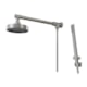 Chuveiro De Metal Articulado Com Desviador Mix Plus  Grafite Escovado Fani - 797c5bb2-d206-4105-ae9f-d947c1cfef60