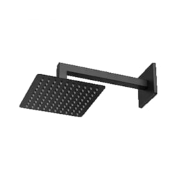 Chuveiro De Parede Cano Cubit C65 Preto Matte Meber 30cm