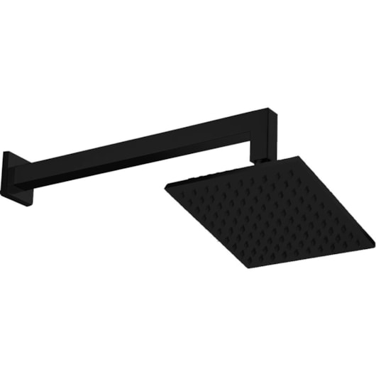 Chuveiro De Parede Com Braço Kr107c Black Matte Kromma 20x20cm - Imagem principal - 7b9b5b62-be1a-45ef-81e3-a6410042914b