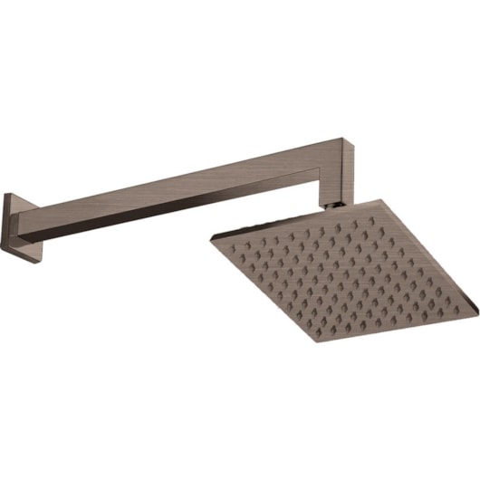 Chuveiro De Parede Com Braço Kr107c Bronze Hera Escovado Kromma 20x20cm - Imagem principal - 491a1f30-4ae5-4048-b240-47936b9bc111