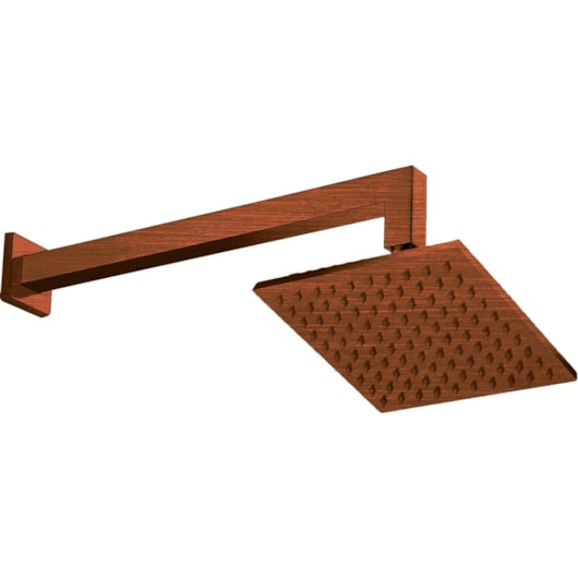 Chuveiro De Parede Com Braço Kr107c Cobre Escovado Kromma 20x20cm - Imagem principal - bea98ca0-2018-44fb-9d4b-b9d194814125