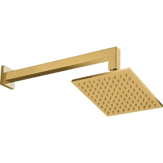 Chuveiro De Parede Com Braço Kr107c Gold Matte Kromma 20x20cm - Imagem principal - 73292486-a866-4e4d-a890-e340e66151f3