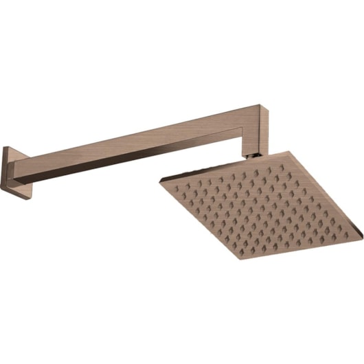 Chuveiro De Parede Com Braço Kr107c Rose Gold Escovado Kromma 20x20cm - Imagem principal - a711b879-a92f-4209-a371-6c31c1cf75b8