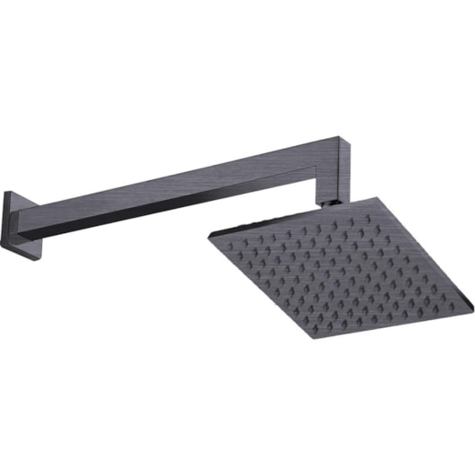 Chuveiro De Parede Com Braço Kr107c Titânio Escovado Kromma 20x20cm - Imagem principal - 3d8b986e-adec-478b-a9d6-53dfde877f46