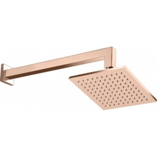 Chuveiro De Parede Quadrado Rb84185p Rose Gold Rubinettos30x30cm - Imagem principal - 0c105ace-8463-47af-8425-6587380f99f4