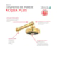 Chuveiro De Parede Redondo Acqua Plus 1990 Com Tubo Reto Gold Deca - c39d4363-b950-4f7d-8411-67236b124acd