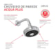 Chuveiro De Parede Redondo Acqua Plus Com Tubo Curvo 1990 Cromado Deca - b13075e4-1d0e-432e-9e03-e5da6ad17967
