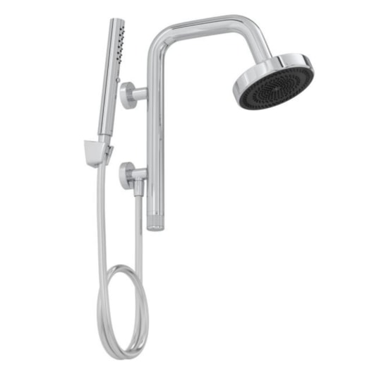 Chuveiro De Parede Redondo Com Desviador Select Eco Cromado Deca 16cm - Imagem principal - df4abaf8-df90-47f4-8df7-aa6234cc49c1