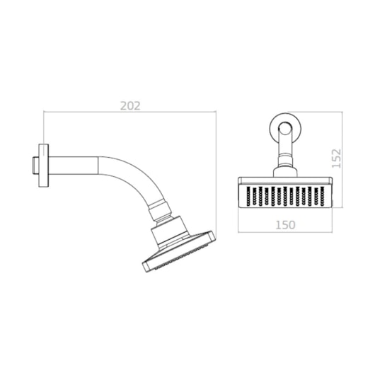 Chuveiro De Parede Retangular Flex Cromado Deca - Imagem principal - 4645f141-2e19-4e8a-b5cf-c8cd9c66b114