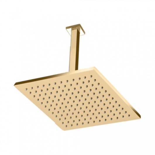 Chuveiro De Teto Com Braço  Dourado Kromma 30x30cm - Imagem principal - c4110fd0-5e63-4f2d-b04e-46ec1a4fb70c