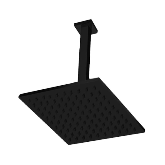 Chuveiro De Teto Com Braço Kr107t Black Matte Kromma 20x20cm - Imagem principal - 79726d4d-29f1-42be-a1be-0ceee33ff202