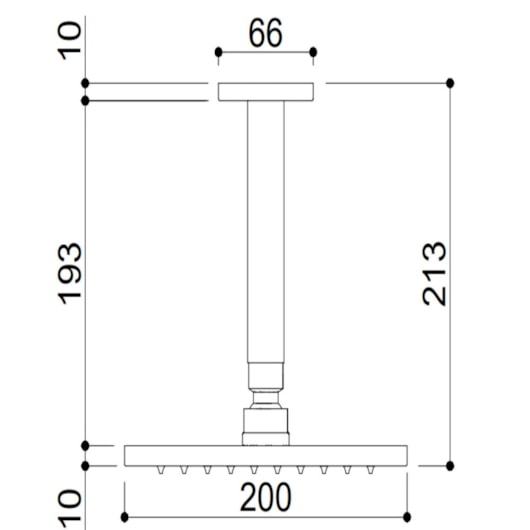 Chuveiro De Teto Com Braço Kr107t Cromado Kromma 20x20cm - Imagem principal - 6c2d7035-c0a9-4db1-8441-ef1cac6833ce