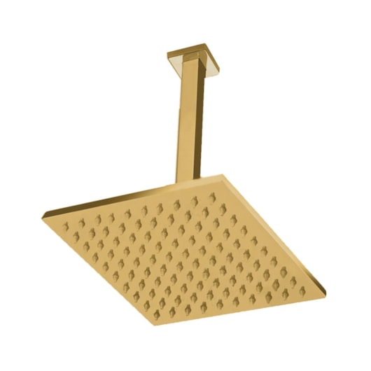 Chuveiro De Teto Com Braço Kr107t Gold Matte Kromma 20x20cm - Imagem principal - 9b2eecf7-ff71-4f10-ac55-8903edf88079