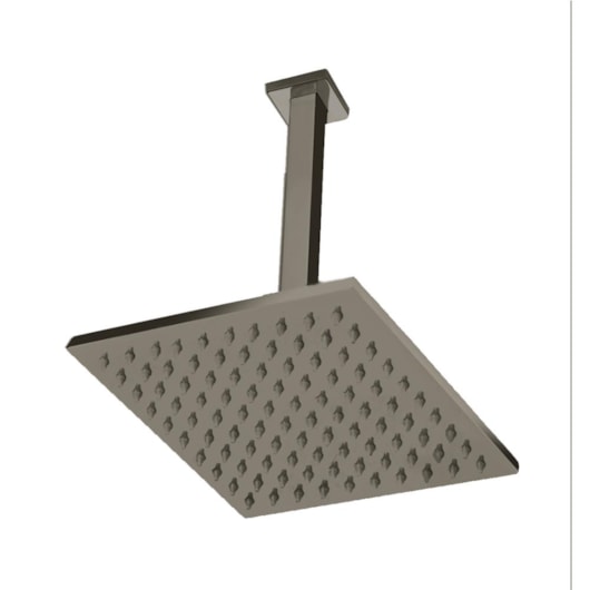 Chuveiro De Teto Com Braço Kr107t Onix Matte Kromma 20x20cm - Imagem principal - 89879be3-2fbd-45aa-a616-13cd5444d73b