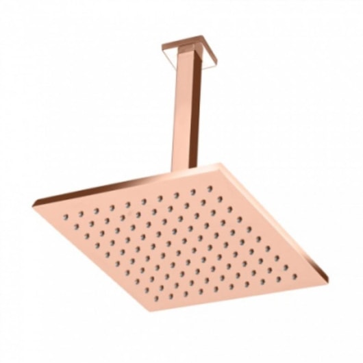 Chuveiro De Teto Com Braço Kr107t Rose Gold Matte Kromma 20x20cm - Imagem principal - cabfc501-75fe-4d9d-b8ec-6d521d6bcb7a