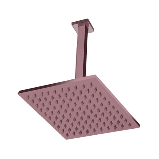 Chuveiro De Teto Com Braço Kr107t Rosê Matte Kromma 20x20cm - Imagem principal - 3032fda0-a0c2-4a78-89e4-b871c743b71e