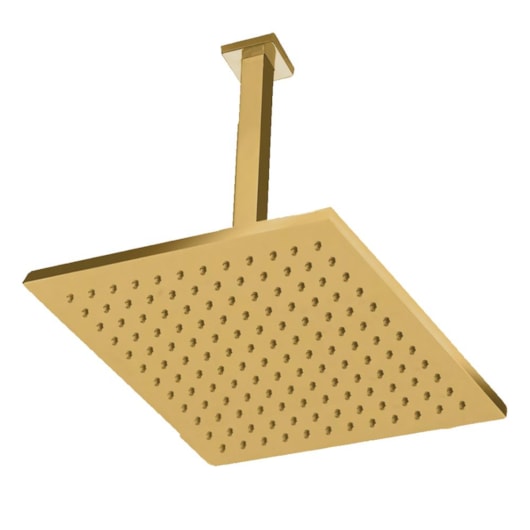 Chuveiro De Teto Com Braço Kr108t Gold Matte Kromma 30x30cm - Imagem principal - d7fc380a-06ac-4e46-9b5e-8fbc1a08ef92