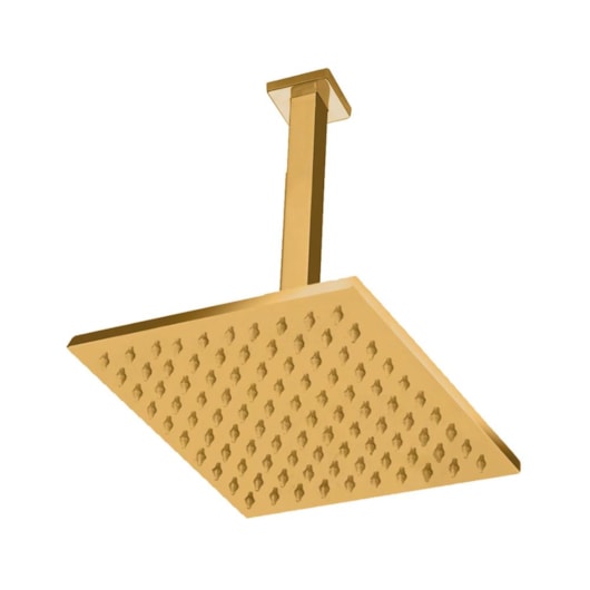 Chuveiro De Teto Quadrado Rb4180t Gold Matte Rubinettos 20x20cm - Imagem principal - 7015048d-d382-4f08-834c-bf42cb555b19