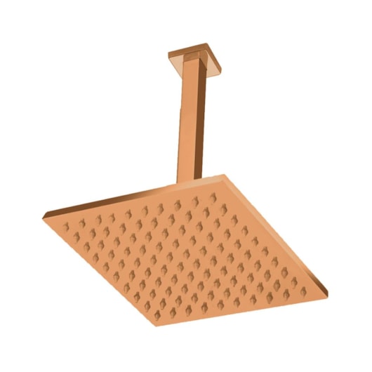 Chuveiro De Teto Quadrado Rb4180t Rose Gold Matte Rubinettos 20x20cm - Imagem principal - 3978a703-ac82-41e2-a137-162982803919