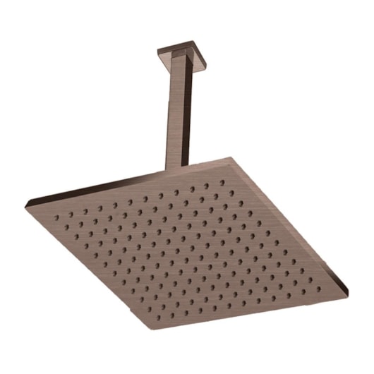 Chuveiro De Teto Quadrado Rb4185t Bronze Hera Escovado Rubinettos 30x30cm - Imagem principal - 3e129c37-02b6-4632-b334-44abe9cf5041