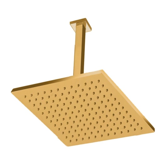 Chuveiro De Teto Quadrado Rb4185t Gold Matte Rubinettos 30x30cm - Imagem principal - 593ce40a-84f5-46fc-b1b9-fb77672ae950