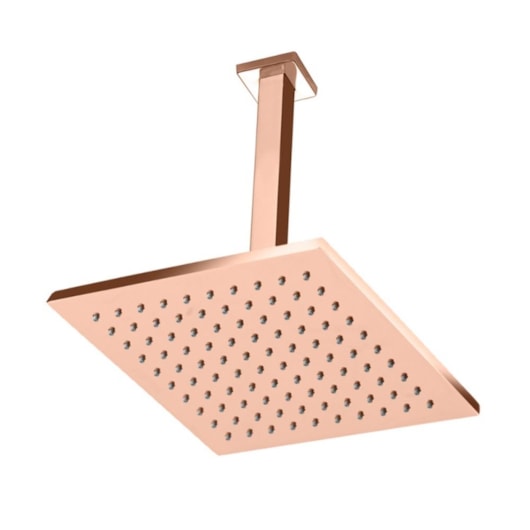 Chuveiro De Teto Quadrado Rb84185t Rose Gold Rubinettos 30x30cm - Imagem principal - a9b08d77-2228-416e-bfcd-9230ec28da98