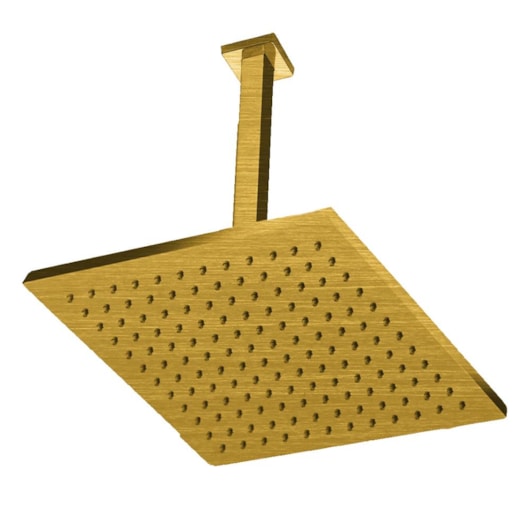 Chuveiro de Teto Quadratta Kr108t Bronze Escovado Kromma  30x30cm - Imagem principal - a1032494-1721-4743-bf88-e9fe3c08b8db