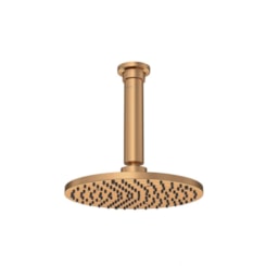 Chuveiro De Teto Redondo Acquamax Com Tubo 1998 Gold Matte Deca