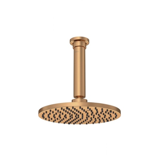 Chuveiro De Teto Redondo Acquamax Com Tubo 1998 Gold Matte Deca - Imagem principal - 55e5969e-e9f5-4161-9dc9-ef5ff85589ab