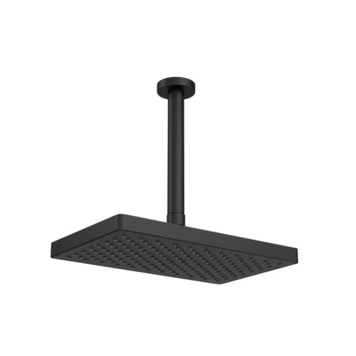 Chuveiro De Teto Retangular Com Tubo Flex Max Black Matte