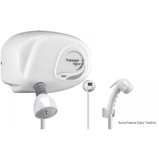 Chuveiro Digital Potenza Flex Pressurizado 220v 7800w Branco Cardal - Imagem principal - 9720ca1e-228b-4061-9dec-71b9a2a39b76