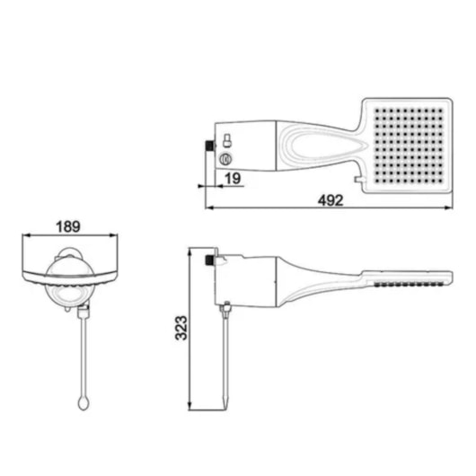 Chuveiro Ducha Loren Shower Ultra Eletrônico Branco Lorenzetti 127v 5500w - Imagem principal - c278d97e-7344-4b96-9fab-a45a344c7c8c