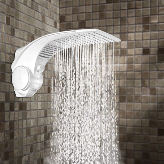 Chuveiro Duo Shower Quadra Branco Lorenzetti 127V 5500W - Imagem principal - f31e96b0-cf3b-4303-92bf-e9c4a525a4cd