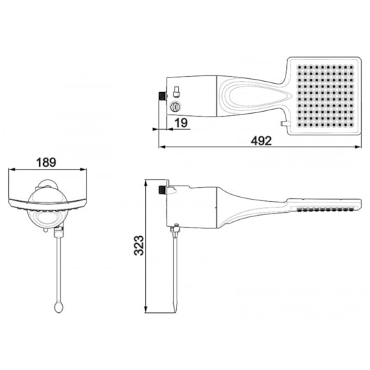 Chuveiro Elétrico Loren Shower Multitemperatura 220V 6800W Branco Lorenzetti - Imagem principal - d9de3269-e32b-4cbd-bc00-99d2bd9ce07f