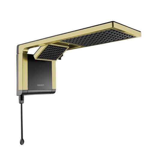 Chuveiro Eletrônico Acqua Duo Preto Matte Gold Lorenzetti 220V 7800W - Imagem principal - 0647aa93-6183-4a4c-9804-9c128541f4d7