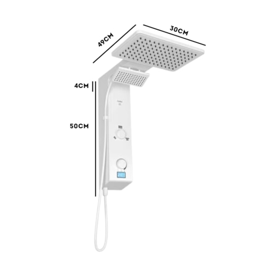 Chuveiro Eletrônico Digital Ducha de Parede Hydra Falls Power Branco 5500W 110V - Imagem principal - 19f08d31-bffd-4364-b527-5fb9a5dffd87