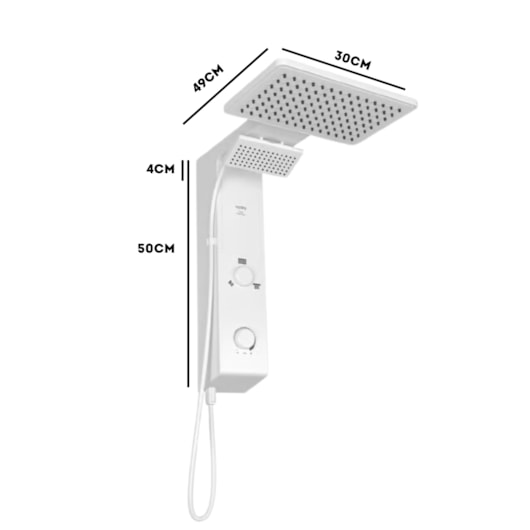 Chuveiro Eletrônico Ducha de Parede Hydra Falls Power Branco 5500W 110V - Imagem principal - 834a658e-af10-4daf-aebf-5084024e2213