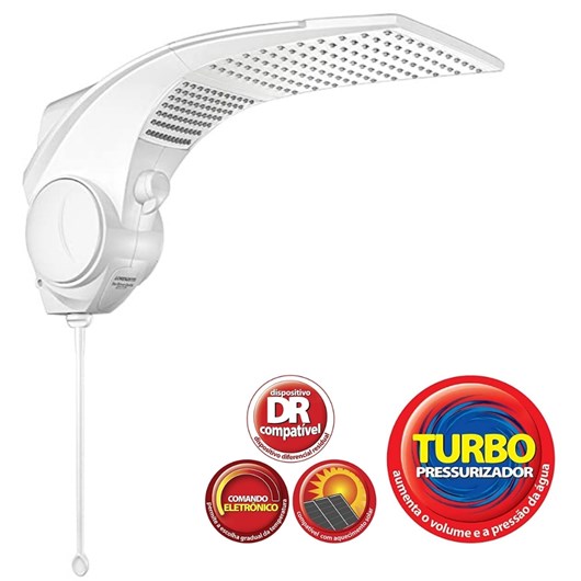 Chuveiro Eletrônico Duo Shower Quadra Turbo 127v 5500w Branco Lorenzetti - Imagem principal - aeeacc1b-574e-48cd-8f1e-8f05c7040beb