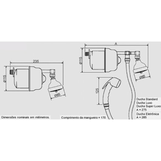 Chuveiro Multitemperaturas Standard 5t 127v Branco Cardal - Imagem principal - 82aba589-acd5-4937-8412-6b9673e01f3d