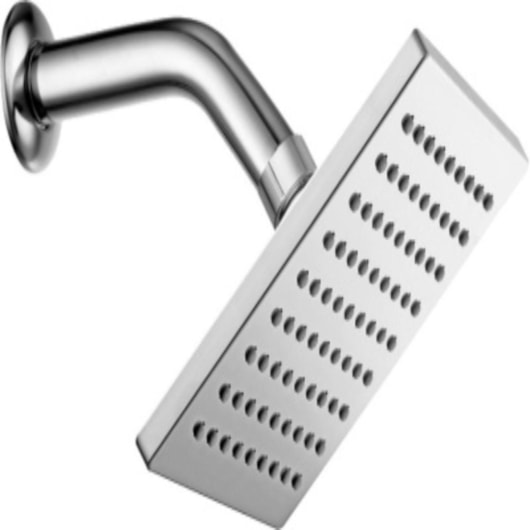 Chuveiro Quadrado Braço Redondo Kr238c Cromado Kromma 15cm - Imagem principal - 64d0382a-8053-4d85-8d44-3dae770d3586