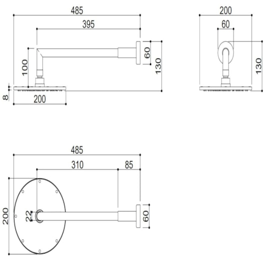 Chuveiro Redondo Kr235c Absinto Matte Kromma 20cm - Imagem principal - d17d9141-b6a6-402c-823c-ee7e4732c1e5
